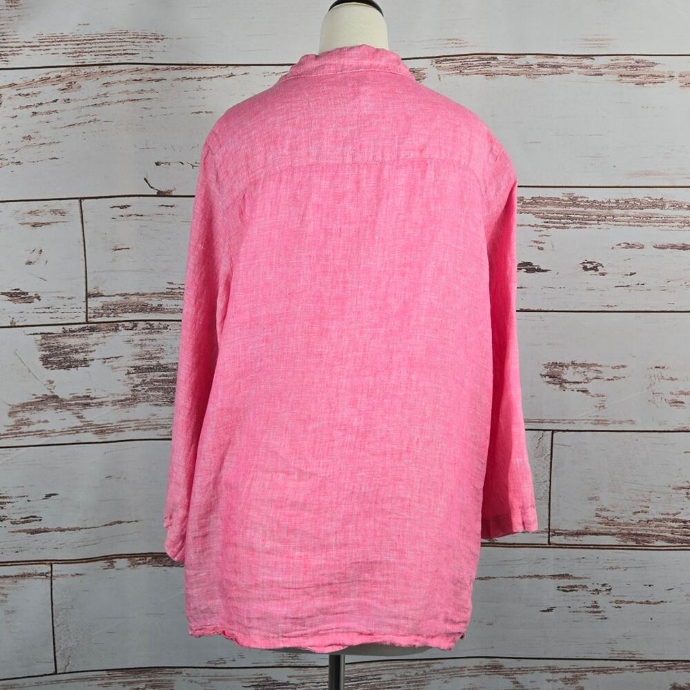 Sigrid Olson Linen Tunic Pink Size Large - image 3